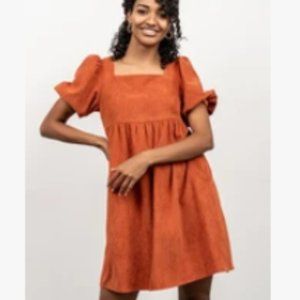 Felipa Corduroy Mini Dress | Ginger - M- see photos in URL below
